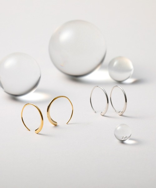 CALIN　STANDARD（カリンスタンダード）の「◆金属アレルギー対応◆◆made in japan◆フープフックピアス（ピアス（両耳用）・レディース・ゴールド/シルバー・FREE）」の11枚目の写真