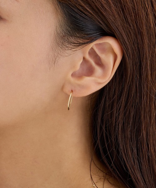 CALIN　STANDARD（カリンスタンダード）の「◆金属アレルギー対応◆◆made in japan◆フープフックピアス（ピアス（両耳用）・レディース・ゴールド/シルバー・FREE）」の12枚目の写真