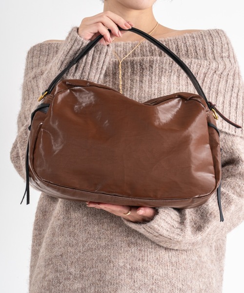 Jack Gomme（ジャックゴム）の「【JACK GOMME】ショルダーバッグ　LEBOWL Sac bowling（ショルダーバッグ・レディース・ブラック/アッシュブラウン・FREE）」の5枚目の写真