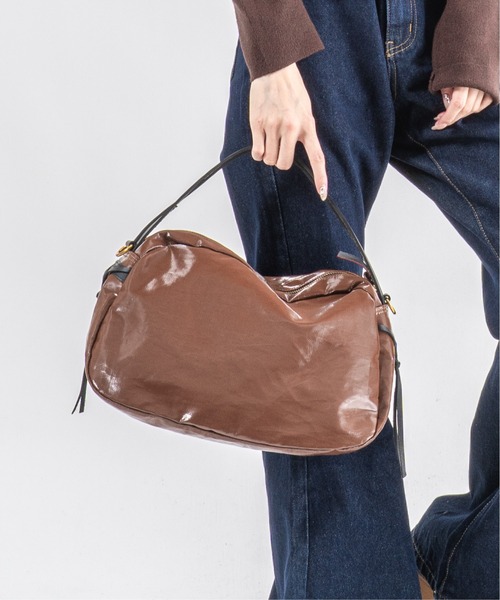 Jack Gomme（ジャックゴム）の「【JACK GOMME】ショルダーバッグ　LEBOWL Sac bowling（ショルダーバッグ・レディース・ブラック/アッシュブラウン・FREE）」の9枚目の写真