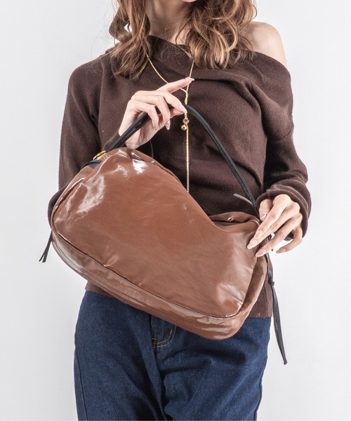 Jack Gomme（ジャックゴム）の「【JACK GOMME】ショルダーバッグ　LEBOWL Sac bowling（ショルダーバッグ・レディース・ブラック/アッシュブラウン・FREE）」の11枚目の写真