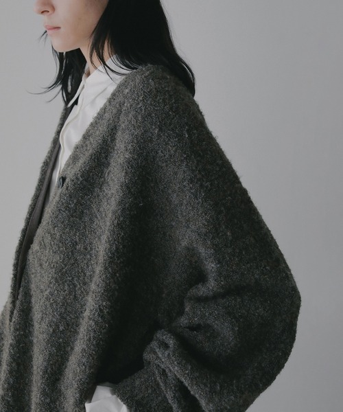 セール】MIX BOUCLE KNIT CARDIGAN（カーディガン/ボレロ）｜MANOF