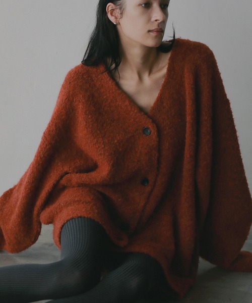 セール】MIX BOUCLE KNIT CARDIGAN（カーディガン/ボレロ）｜MANOF