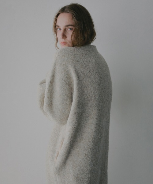 MANOF(マノフ)の「MIX BOUCLE KNIT CARDIGAN(カーディガン/ボレロ・レディース・レッド/ブラウン/アイボリー・F)」の9枚目の写真