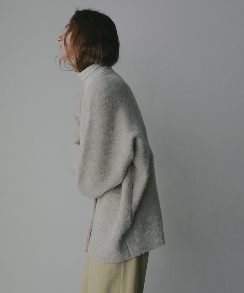 MANOF(マノフ)の「MIX BOUCLE KNIT CARDIGAN(カーディガン/ボレロ・レディース・レッド/ブラウン/アイボリー・F)」の10枚目の写真