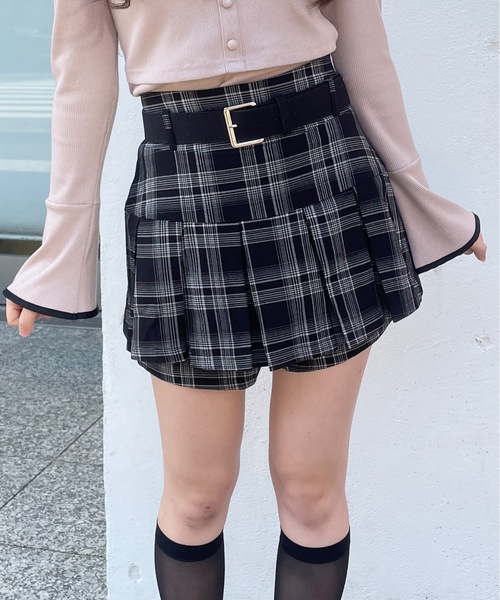abc une face(アーベーセーアンフェイス)の「ベルト付きスカパン(その他パンツ・レディース・ブラック系その他/チャコールグレー/ブラック・FREE)」の3枚目の写真