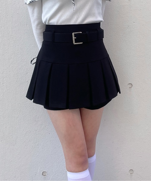 abc une face(アーベーセーアンフェイス)の「ベルト付きスカパン(その他パンツ・レディース・ブラック系その他/チャコールグレー/ブラック・FREE)」の4枚目の写真
