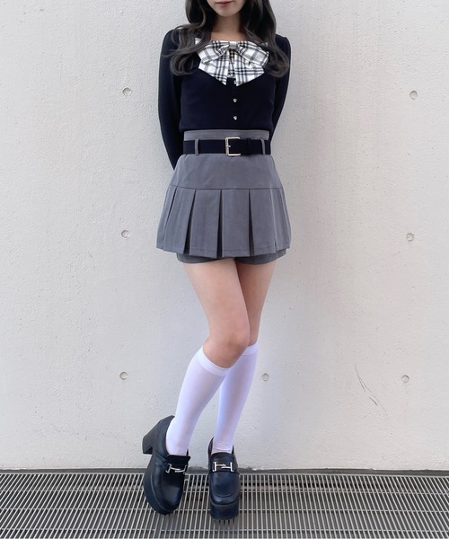 abc une face(アーベーセーアンフェイス)の「ベルト付きスカパン(その他パンツ・レディース・ブラック系その他/チャコールグレー/ブラック・FREE)」の13枚目の写真