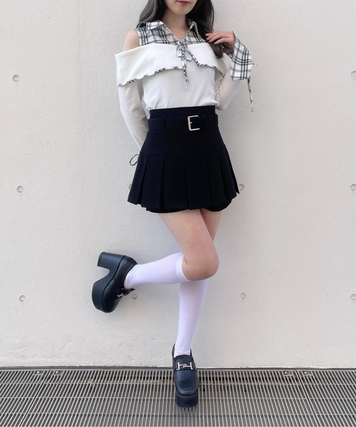 abc une face(アーベーセーアンフェイス)の「ベルト付きスカパン(その他パンツ・レディース・ブラック系その他/チャコールグレー/ブラック・FREE)」の21枚目の写真