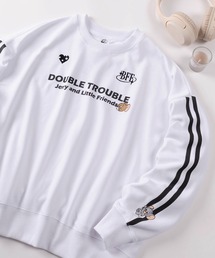 Tom＆Jerry（トムアンドジェリー）の「【71】【TOM＆JERRY/トムとジェリー】袖刺繍＆ライン 裏毛 ワイド スウェット（スウェット・メンズ）」