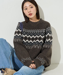 FREAK'S STORE（フリークスストア）の「限定展開　ノルディック柄 オーバー ニット プルオーバー（ニット/セーター・レディース）」