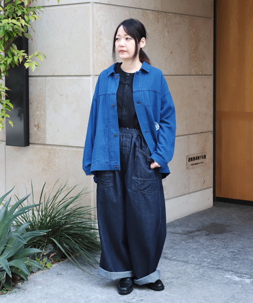 Brocante（ブロカント）の「[Brocante / ブロカント] ムラ糸10ozデニム デフォルメエペパンツ（デニムパンツ・レディース・ワンウォッシュ・2）」の21枚目の写真