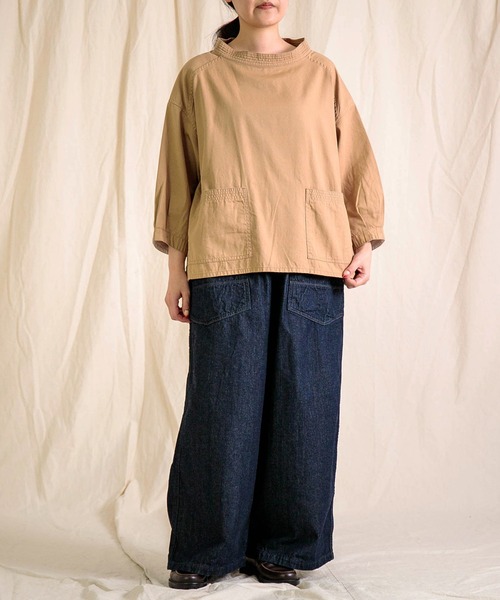 Brocante（ブロカント）の「[Brocante / ブロカント] ムラ糸10ozデニム デフォルメエペパンツ（デニムパンツ・レディース・ワンウォッシュ・2）」の3枚目の写真