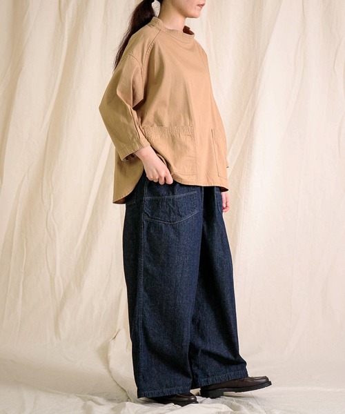 Brocante（ブロカント）の「[Brocante / ブロカント] ムラ糸10ozデニム デフォルメエペパンツ（デニムパンツ・レディース・ワンウォッシュ・2）」の4枚目の写真