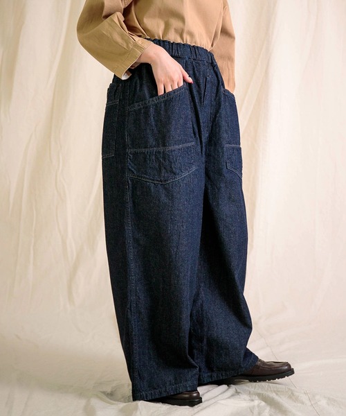 Brocante（ブロカント）の「[Brocante / ブロカント] ムラ糸10ozデニム デフォルメエペパンツ（デニムパンツ・レディース・ワンウォッシュ・2）」の2枚目の写真