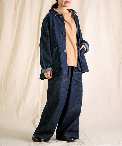 Brocante（ブロカント）の「[Brocante / ブロカント] ムラ糸10ozデニム デフォルメエペパンツ（デニムパンツ・レディース・ワンウォッシュ・2）」の5枚目の写真