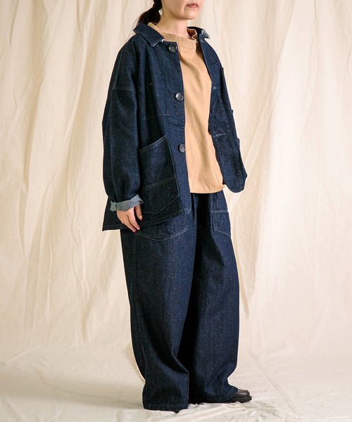 Brocante（ブロカント）の「[Brocante / ブロカント] ムラ糸10ozデニム デフォルメエペパンツ（デニムパンツ・レディース・ワンウォッシュ・2）」の6枚目の写真