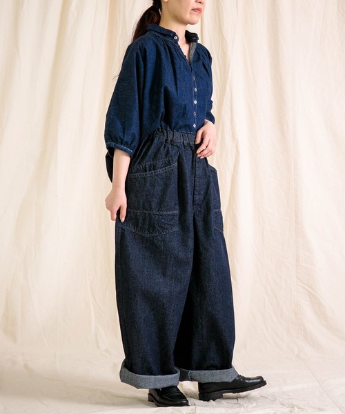 Brocante（ブロカント）の「[Brocante / ブロカント] ムラ糸10ozデニム デフォルメエペパンツ（デニムパンツ・レディース・ワンウォッシュ・2）」の8枚目の写真