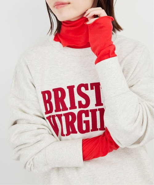 MILLER（ミラー）の「《追加2》miller/ミラー SLOBE別注 SHEER RIB タートルネック 【洗濯機使用可能】（Tシャツ/カットソー・レディース・レッド/ブラウン/ホワイト・FREE）」の3枚目の写真