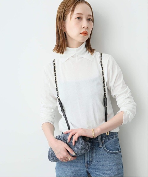 MILLER（ミラー）の「《追加2》miller/ミラー SLOBE別注 SHEER RIB タートルネック 【洗濯機使用可能】（Tシャツ/カットソー・レディース・レッド/ブラウン/ホワイト・FREE）」の6枚目の写真