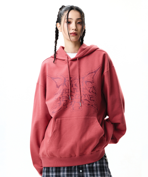 CRITIC(クリティック)の「CRACK LETTERING HOODIE PINK(パーカー・レディース・その他・MEDIUM/LARGE/X-LARGE)」の1枚目の写真