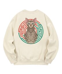 KMC0017 スフィンクスキャット 裏起毛 スウェット - クリーム