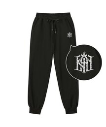 KAN6312（カン6312）の「KLPB0037 オールドカン ジョガーパンツ ブラック（スウェットパンツ）」