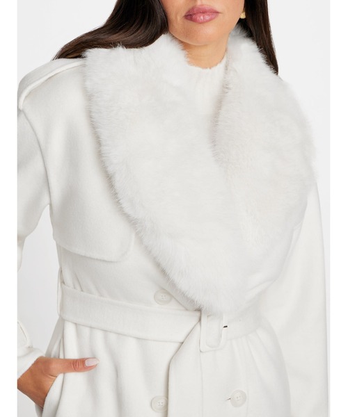 Guess(ゲス)の「MARCIANO ELLA Double Breasted Coat ロングコート(トレンチコート・レディース・ホワイト・38)」の8枚目の写真