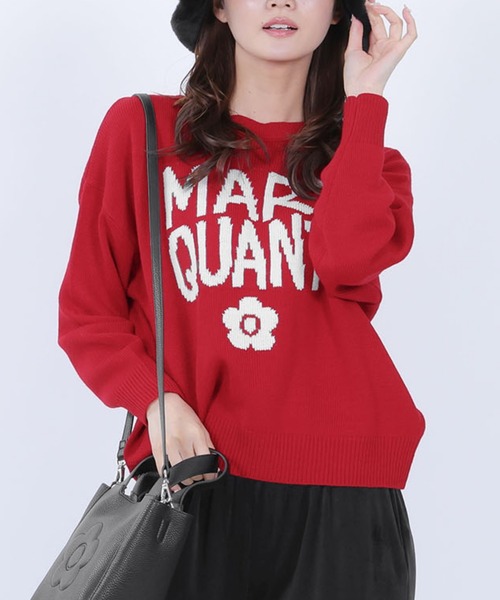 MUTA MARINE フード付きセーター 赤 セール】カシミヤ混強縮キーネックニットプルオーバー（ニット