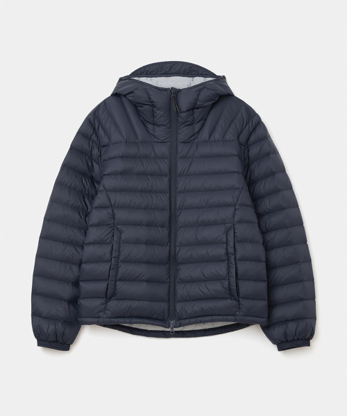UNIFORM BRIDGE(ユニフォームブリッジ)の「lightweight hooded down jacket navy(ダウンジャケット/コート・メンズ・その他・MEDIUM/LARGE/X-LARGE)」の1枚目の写真