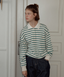 ANC STRIPE STRING RUGBY SWEATSHIRTS_IVORY