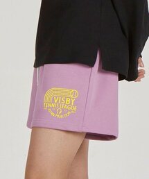ビスビテニスリーグコンフォータブルワッフル裏毛ショートパンツ_バイオレット