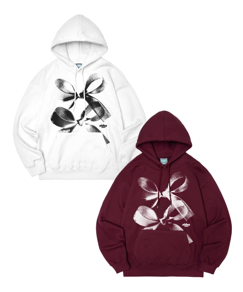 Video Jockey（ビデオジョッキー）の「リボン2個フードパーカー[バーガンディ]（パーカー・レディース・その他・MEDIUM）」の2枚目の写真