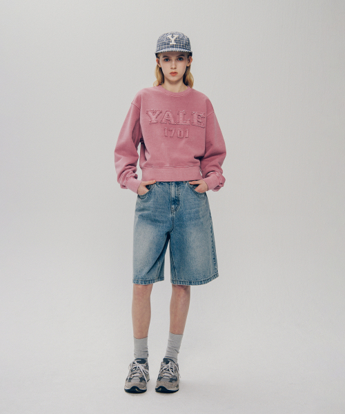 YALE(イェール)の「ウィメンズピグメントアプリケクロップスウェットシャツ_ピンク(スウェット・レディース・その他・MEDIUM/SMALL)」の4枚目の写真