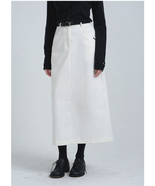 MICANE(ミケーネ)の「ジェイドロングスカート-ベルトセット(スカート・レディース・ブラック/アイボリー・SMALL/MEDIUM/LARGE/X-LARGE/XX-LARGE/X-SMALL)」の6枚目の写真