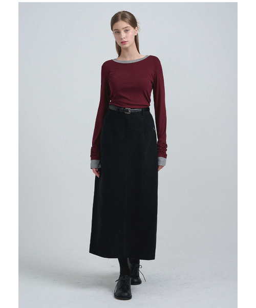 MICANE(ミケーネ)の「ジェイドロングスカート-ベルトセット(スカート・レディース・ブラック/アイボリー・SMALL/MEDIUM/LARGE/X-LARGE/XX-LARGE/X-SMALL)」の7枚目の写真