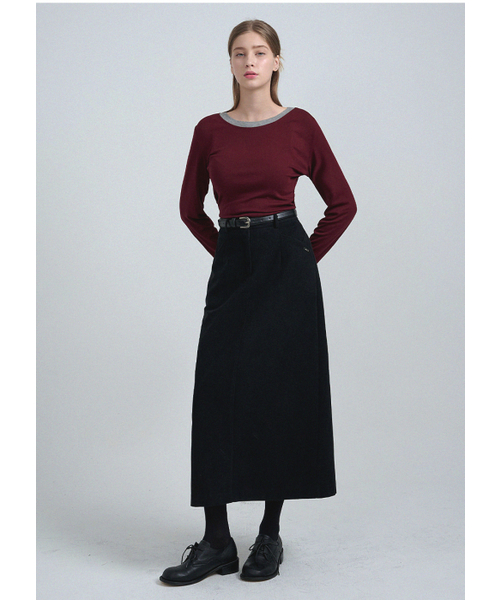 MICANE(ミケーネ)の「ジェイドロングスカート-ベルトセット(スカート・レディース・ブラック/アイボリー・SMALL/MEDIUM/LARGE/X-LARGE/XX-LARGE/X-SMALL)」の8枚目の写真