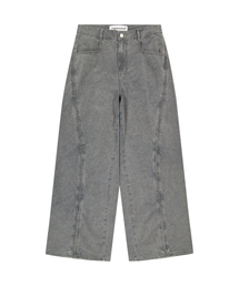 WAVE-TUCK WASHED LIGHT PANTS (GRAY)