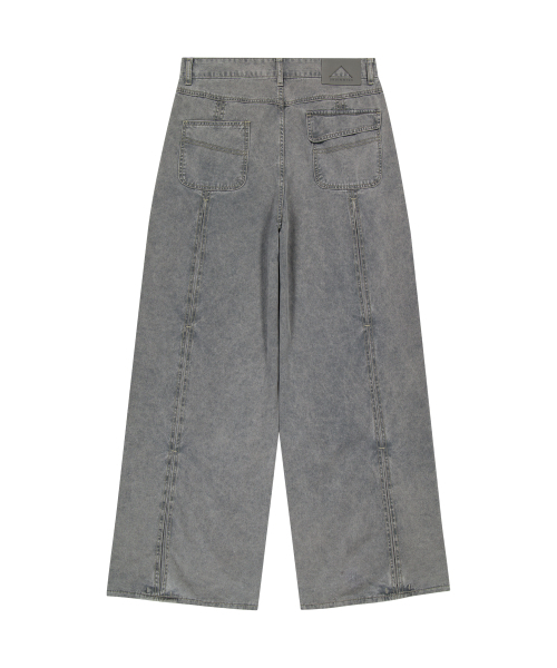 UNGIMMICK（アンジミック）の「WAVE-TUCK WASHED LIGHT PANTS (GRAY)（デニムパンツ・メンズ・その他・SMALL/MEDIUM/LARGE）」の2枚目の写真