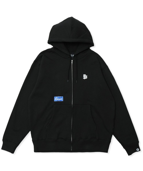 EXAMPLE（エグザンプル）の「EXAMPLE EX LOGO ZIP HOODIE（パーカー・メンズ・レッド/ブラック/ブラウン/ヘザーグレー・XXL/XL/L/M）」の2枚目の写真