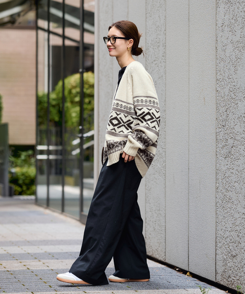 【新品】フレームワーク　ジャガードカーディガン ≪追加≫ジャガードカーディガン 2（カーディガン）｜FRAMeWORK