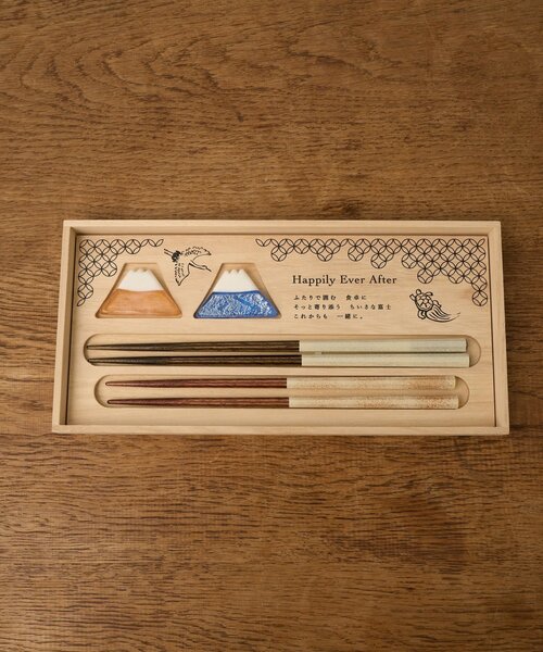 BIRTHDAY BAR（バースデイバー）の「夫婦箸＆富士箸置きセット（カトラリー・レディース・その他/ベージュ・0）」の2枚目の写真