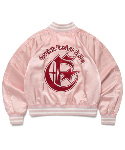 Cavish(カビシ)の「W SIDELINE BOMBER JACKET PINK(CV2ESFB963A)(その他アウター・レディース・ピンク・FREE)」の1枚目の写真