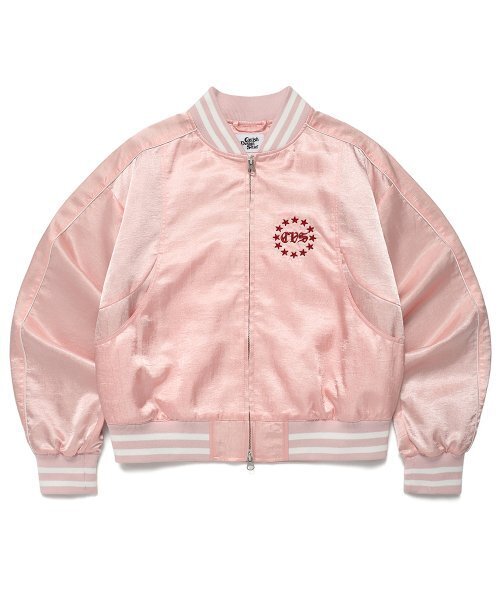 Cavish(カビシ)の「W SIDELINE BOMBER JACKET PINK(CV2ESFB963A)(その他アウター・レディース・ピンク・FREE)」の2枚目の写真