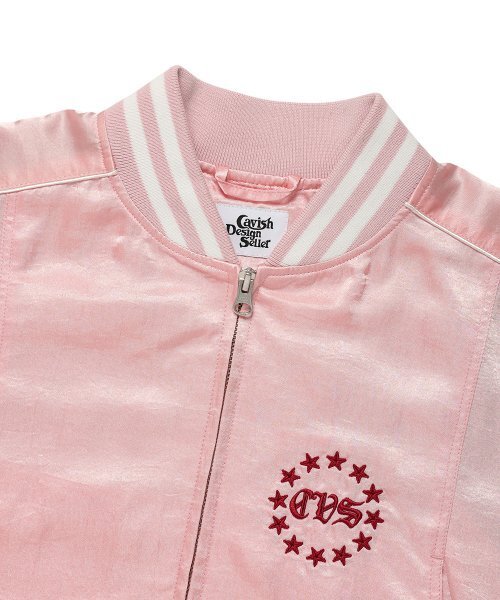 Cavish(カビシ)の「W SIDELINE BOMBER JACKET PINK(CV2ESFB963A)(その他アウター・レディース・ピンク・FREE)」の4枚目の写真
