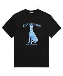 ドーベルマン オーバーサイズ 半袖Tシャツ (VS0084) ブラック