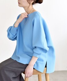 quaranciel:〈手洗い可能〉ボートネック ワイド ニット プルオーバー