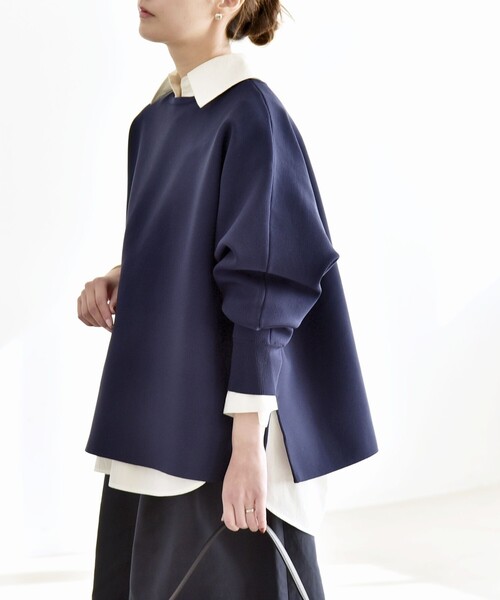 quaranciel（カランシエル）の「quaranciel:〈手洗い可能〉ボートネック ワイド ニット プルオーバー（ニット/セーター・レディース・ライトブルー/ネイビー・ONE SIZE）」の22枚目の写真
