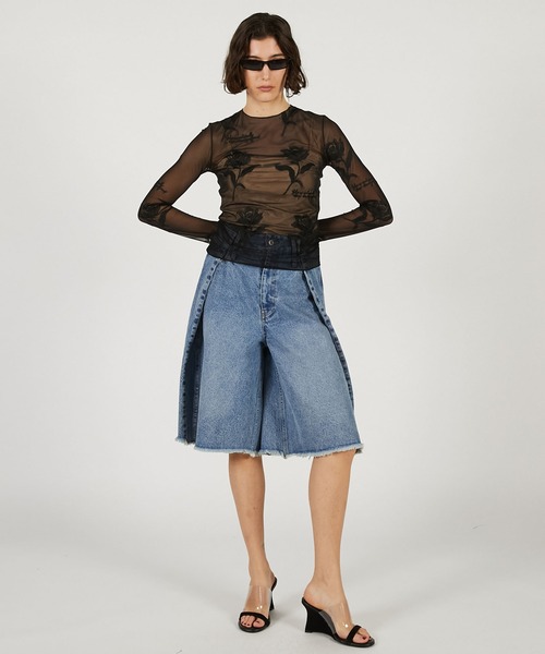 PRANK PROJECT（プランクプロジェクト）の「フラワーエンブロイダリートップス / Flower Embroidery Tops（その他トップス・レディース・ブラック/ベージュ・FREE）」の3枚目の写真