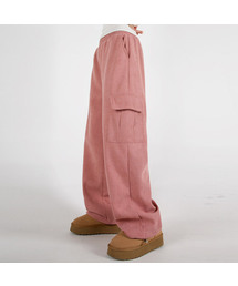 Women's Heavy Fleece Lining Cargo Wide Corduroy Pants (6 Colors)
